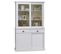 Vaisselier Blanc 4 Portes Coulissantes 2 Tiroirs 5 Niches L 121 H 198.8 P 42.3 Cm