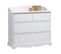 Commode 4 Tiroirs Blanche Style Anglais Avec Crédence L 96 H 91.6 P 42 Cm