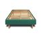 Lit 90x190cm Avec Tête De Lit Tapissier Velours Et Sommier Kit Vert