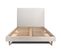 Lit 200x200cm Avec Tête De Lit Tapissier Bouclette Et Sommier Kit Beige