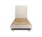 Lit 90x190cm Avec Tête De Lit Tapissier Bouclette Et Sommier Kit Beige