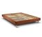 Lit 200x200cm Avec Tête De Lit Tapissier Bouclette Et Sommier Kit Terracotta