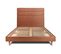 Lit 140x190cm Avec Tête De Lit Lignes Bouclette Et Sommier Kit Terracotta