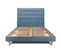 Lit 140x190cm Avec Tête De Lit Capitonnee Tissu Et Sommier Kit Bleu