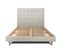 Lit 140x190cm Avec Tête De Lit Capitonnee Velours Et Sommier Kit Taupe