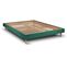 Lit 140x200cm Avec Tête De Lit Capitonnee Velours Et Sommier Kit Vert