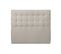 Tete De Lit Capitonnee Velours Gris Clair L 200 Cm - Ep 10 Cm Rembourre