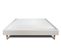 Sommier Tapissier Velours Gris Clair 140x200 H29cm