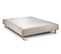 Sommier Tapissier Tissu Beige Brun 140x200 H35cm