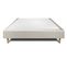 Sommier Tapissier Velours Taupe 140x200 H35cm