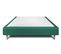 Sommier Tapissier Velours Vert 160x200 H35cm