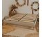 Sommier Déco En Kit Beige Ep 15cm Avec Pieds 160x200