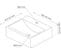 Vasque Rectangle à Poser Cubic - Blanc - 52x41cm - Céramique - Avec Trop Plein