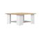 Square 67x67 Coffee Table White And Natural Oak