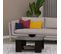 Square 67x67 Coffee Table Black And Concrete