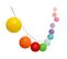 Guirlande Boules De Coton Mimy Colors Solar Multicolore Coton 3.8m