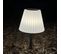 Lampe De Table Solaire 2 En 1 Lady Spike Bouffant Blanc Acier H62cm