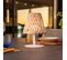 Lampe De Table Sans Fil LED Ibiza Beige Bambou H26cm