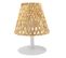 Lampe De Table Sans Fil LED Ibiza Beige Bambou H26cm