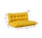 Set 2 Coussins Palette D'extérieur Riou Jaune Polyester 120 X 80 X 15 Cm