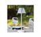 Lampe De Table Sans Fil LED Beverly White Blanc Plastique H34cm