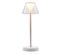 Lampe De Table Sans Fil LED Beverly White Blanc Plastique H34cm