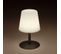 Lot De 4 Lampe De Table Sans Fil LED Standy Mini Rock Gris Acier H25cm