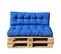 Set 2 Coussins Palette D'extérieur Riou Bleu Polyester 120 X 80 X 15 Cm