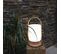 Lanterne Sans Fil LED Woody Bois Clair Bois Naturel H37cm