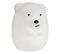 Veilleuse Bébé Ours Sans Fil Touch LED Teddy Blanc Silicone H19cm