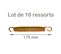 Lot De 10 Ressorts Gold 175mm Pour Trampoline De Jardin