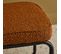 Lot De 2 Chaises Cantilever Bouclette Texturée Ocre. Maja. L46 X P54.5x H84.5cm