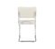 Lot De 2 Chaises Cantilever Tissu Bouclette Texturée Blanc Cassé L46 X P54.5x H84.5cm