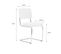 Lot De 2 Chaises Cantilever Tissu Bouclette Texturée Blanc Cassé L46 X P54.5x H84.5cm