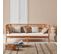 Banquette 3 Places En Rotin Avec Coussin D'assise. Moorea. L 192 X P 80 X H 75cm