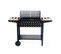 Barbecue Au Charbon. Noir Et Gris. Hauteur De Grille Ajustable. Cuve Émaillée. Tablettes En Bois +