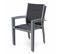 Lot De 2 Fauteuils - Chicago / Odenton  - En Aluminium Gris Et Textilène Gris Foncé. Empilables