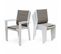 Salon De Jardin - Chicago Blanc / Taupe - Table Extensible 175/245cm Avec Rallonge Et 8 Assises En