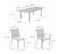 Salon De Jardin - Chicago Blanc / Taupe - Table Extensible 175/245cm Avec Rallonge Et 8 Assises En