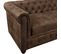 Canapé Chesterfield 3 Places Marron Vieilli