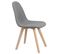 Chaise Skandi Tissu Grise (lot De 2)