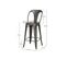 Chaise De Bar Mi-hauteur Indus Gris Anthracite 67cm (lot De 2)