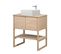 Meuble De Salle De Bain L70 Cm Avec Vasque Bois Clair