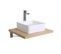 Meuble De Salle De Bain Will - Plan Suspendu 60 Cm + Vasque + Miroir + Colonne + Equerres + Pieds