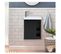 Meuble Lave-mains Hampton Noir Avec Vasque Blanche + Miroir