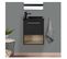 Meuble Lave-mains Nika Noir Intérieur Décor Chêne + Robinet Noir