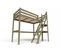 Lit Mezzanine Sylvia Avec Escalier De Meunier Bois, Couleur: Taupe, Dimensions: 90x200