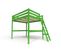 Lit Mezzanine Sylvia Avec Échelle Bois, Couleur: Vert, Dimensions: 160x200