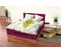 Lit Happy + Tiroirs + Chevets Amovibles - 2 Places, Couleur: Prune, Dimensions: 140x190