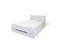 Lit Happy + Tiroirs + Chevets Amovibles - 2 Places, Couleur: Capiton Blanc, Dimensions: 140x190